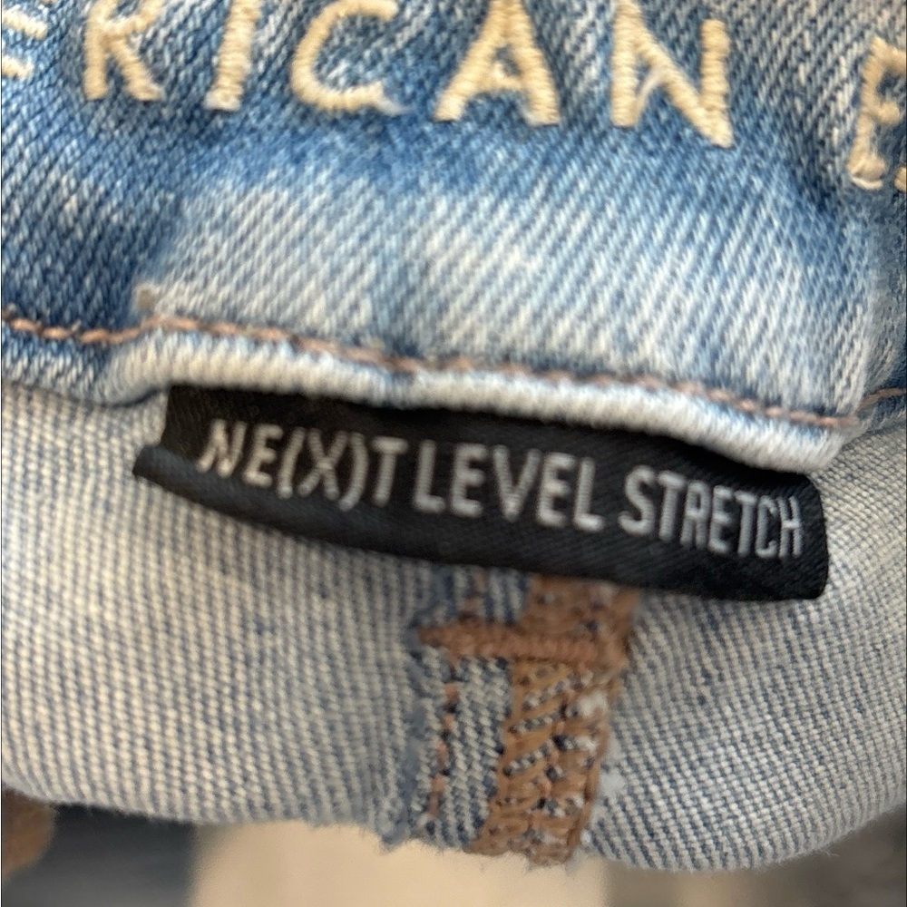 American Eagle Outfitters Light Blue  Next Level Stretch Jeans Size 8 - Picture 4 of 4